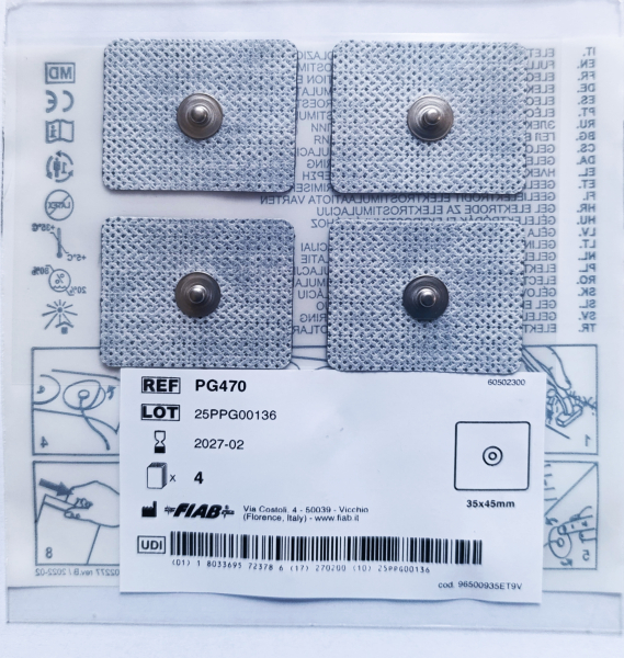 Klebeelektroden (klein) 45x35 mm, 1 Set mit je 4 Elektroden