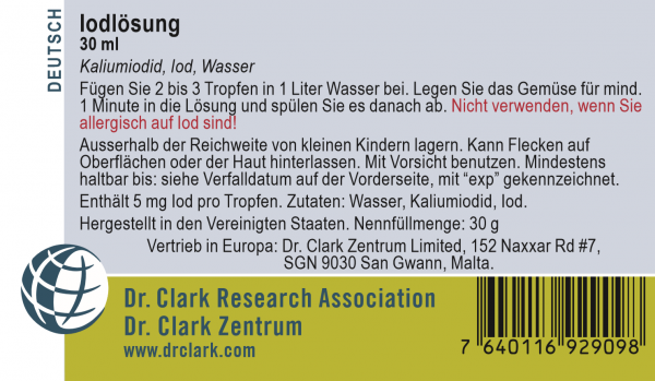Lugol, Lugolsche Iodlösung nach Dr. Hulda Clark 30 ml